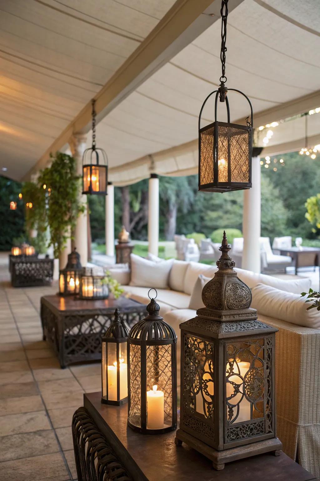 Lanterns bring classic elegance to your outdoor space.