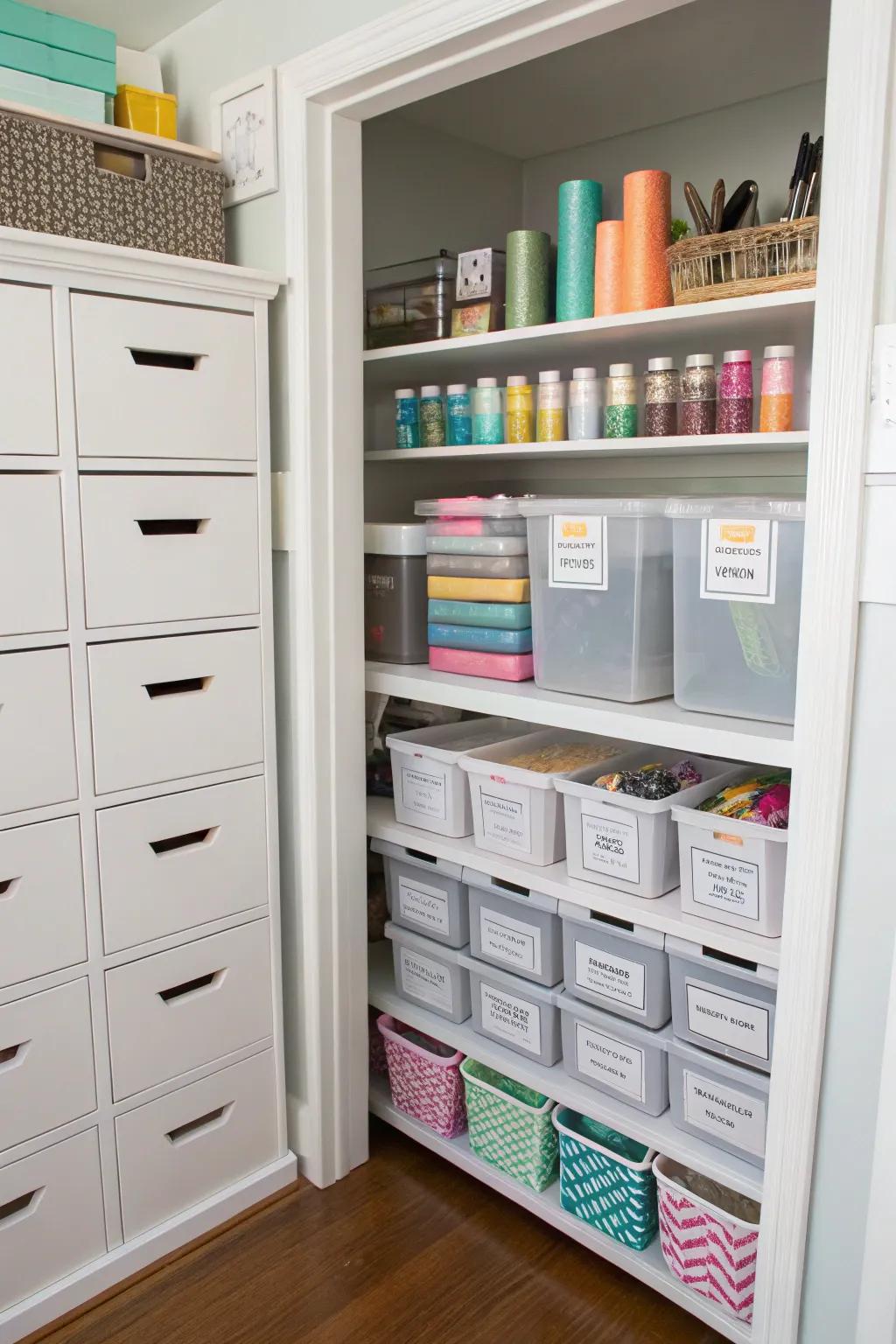 Labels bring clarity and order to your craft closet.