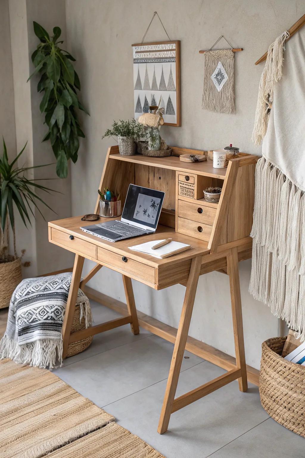 Elevate your crafting experience with a chic convertible workstation—where style meets functionality.