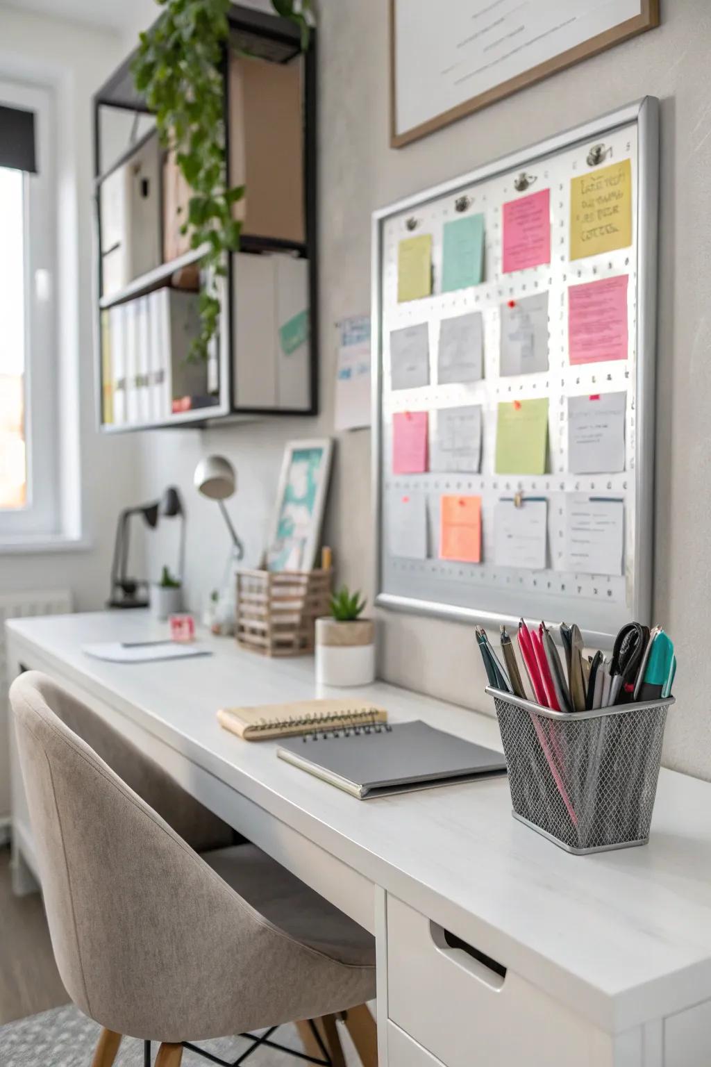 Elevate your workspace with a chic memo board.