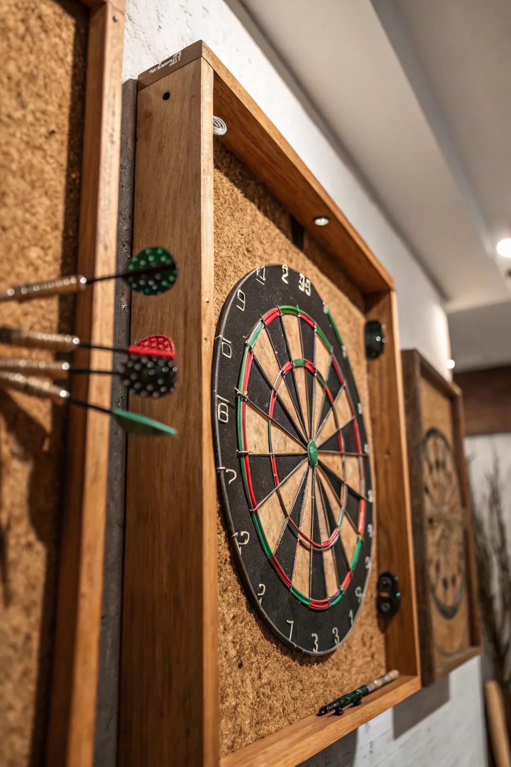 Elevate your dart game with a handcrafted cork board protector—where style meets precision.