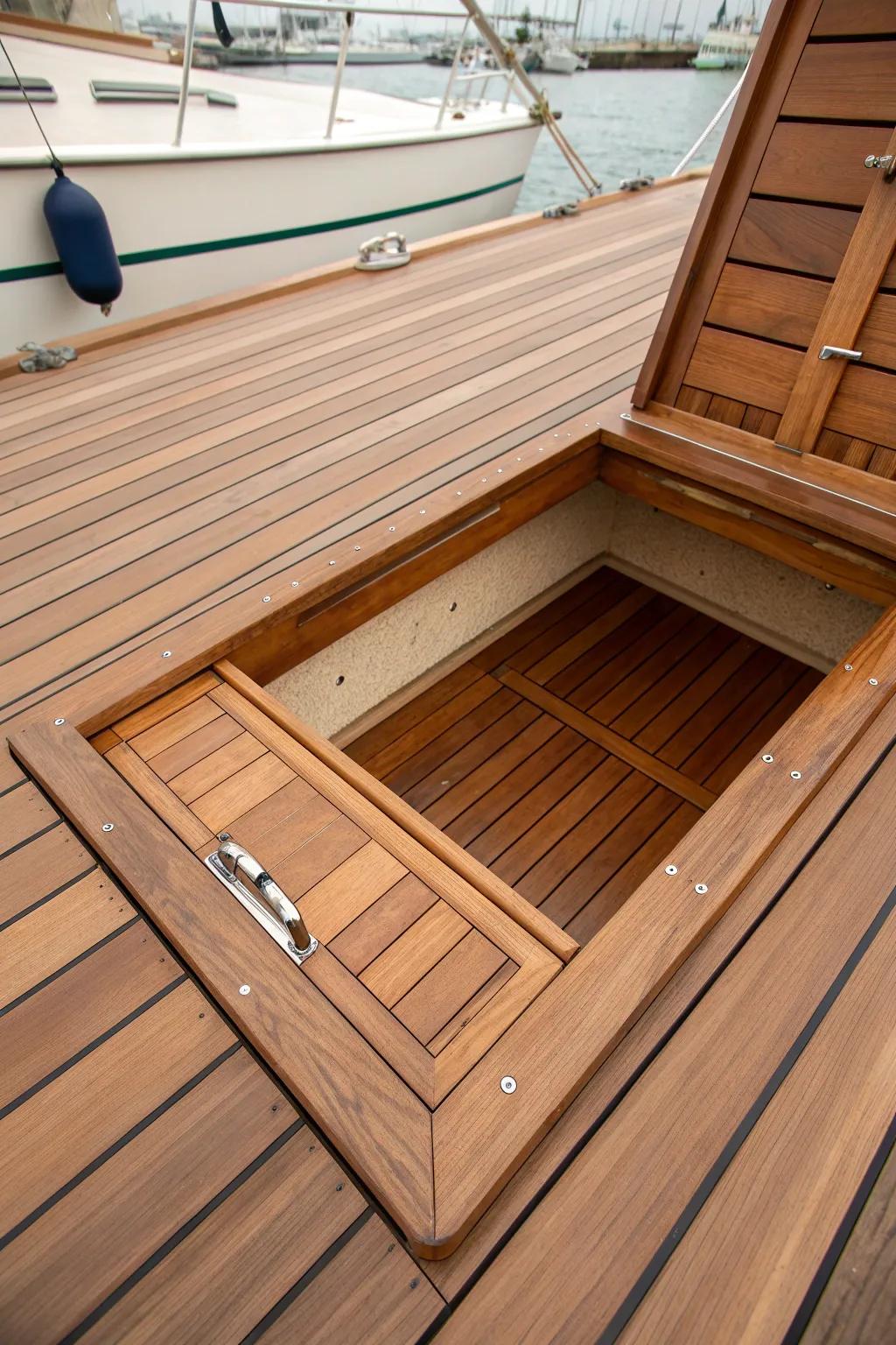 Elevate your outdoor space with a seamlessly crafted trap door that enhances both beauty and function.