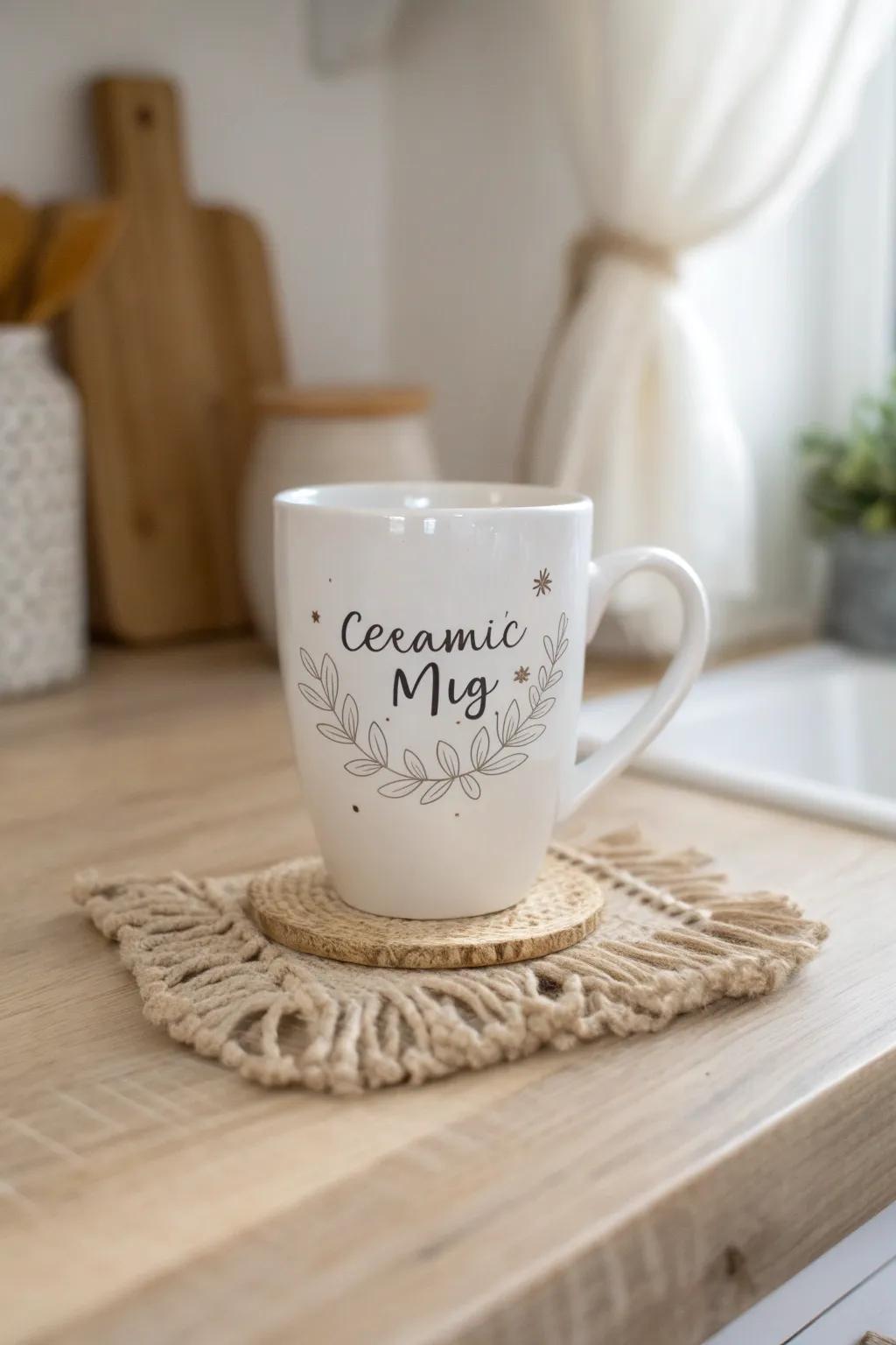 Sip in style with a personalized mug that celebrates friendship and creativity.