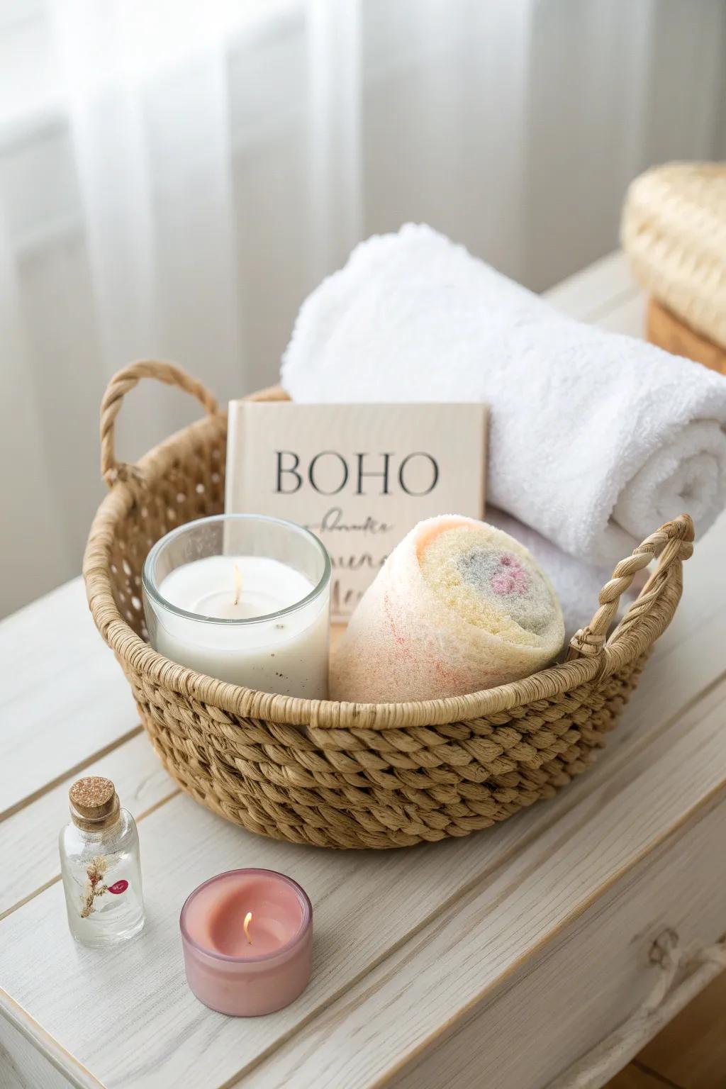 Indulge in a serene spa day at home with this thoughtfully curated gift basket. 🌿✨