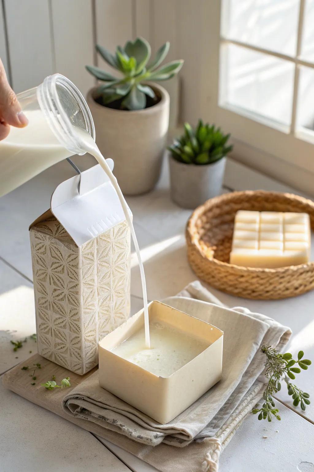Transform your empty milk cartons into chic DIY soap molds for an eco-friendly crafting experience!