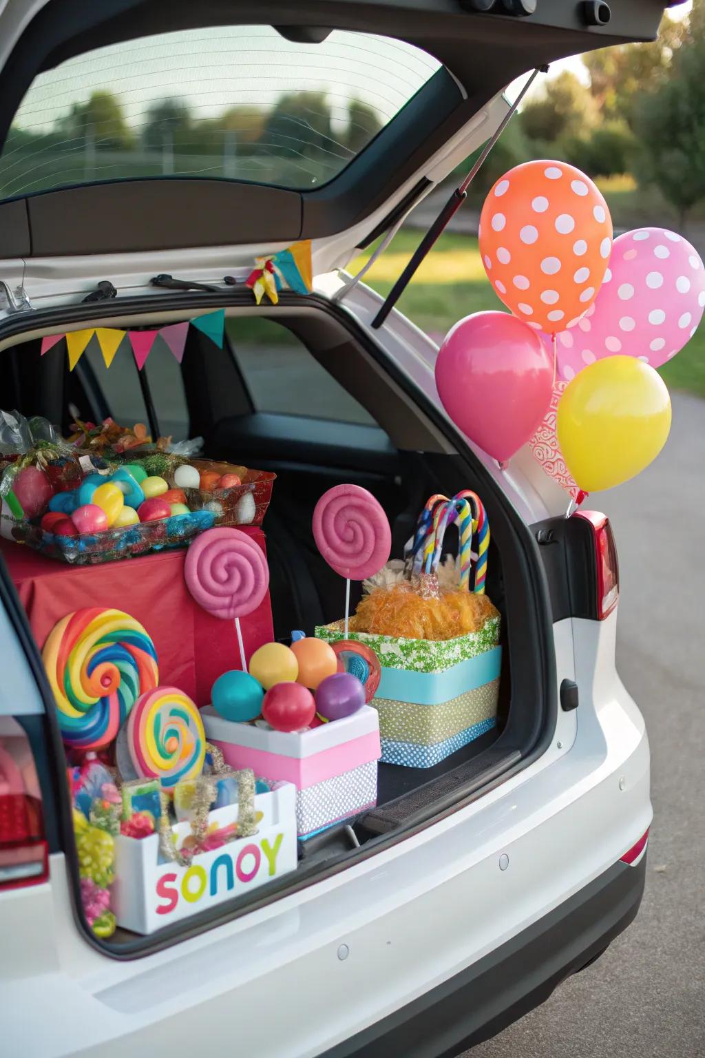 Turn your trunk into a sweet Candy Land dream.