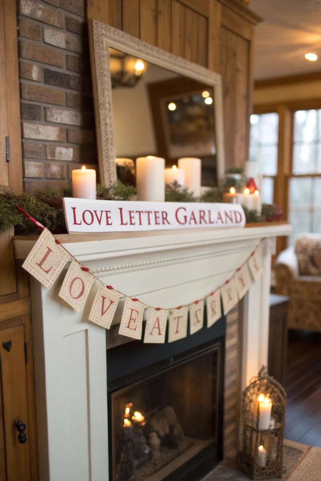 Capture the romance of handwritten notes with a love letter garland.