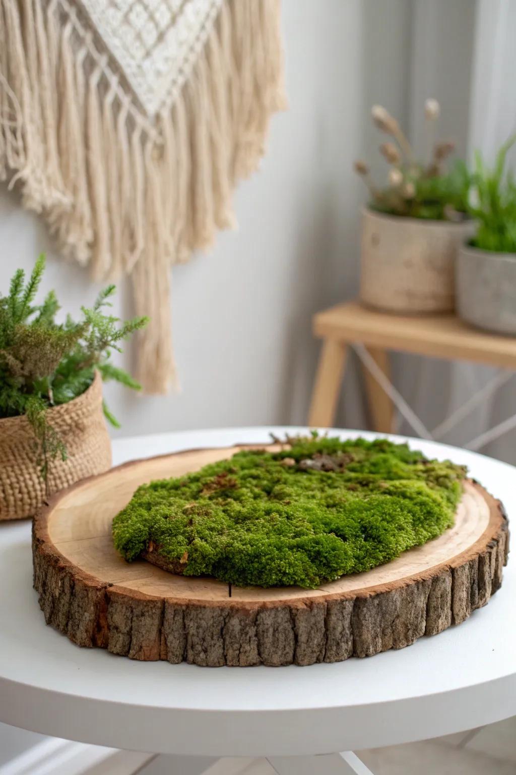 Bring the forest to your table with this charming mossy centerpiece.