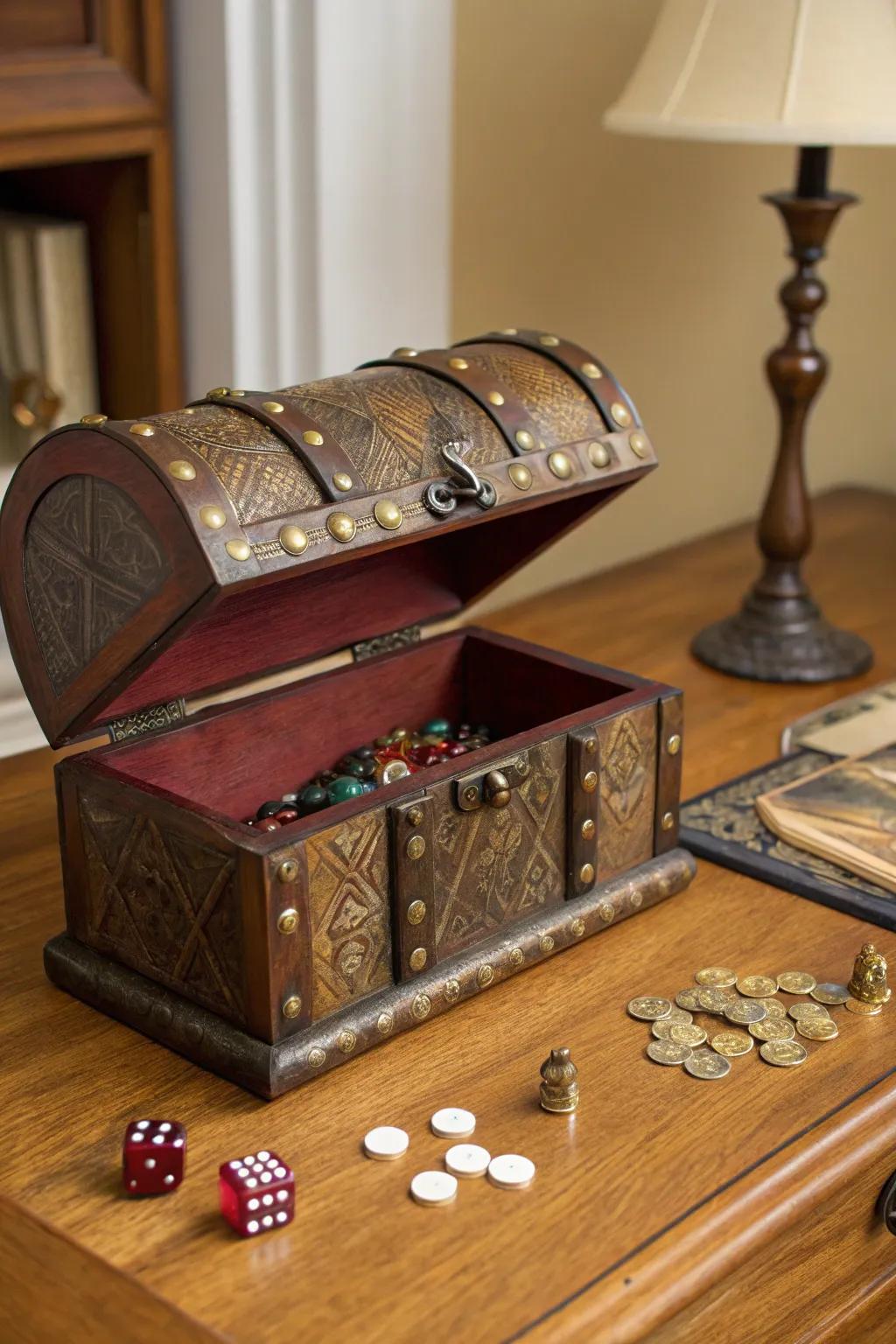 Discover the allure of handcrafted mini treasure chests, the perfect centerpiece for your DnD adventures.