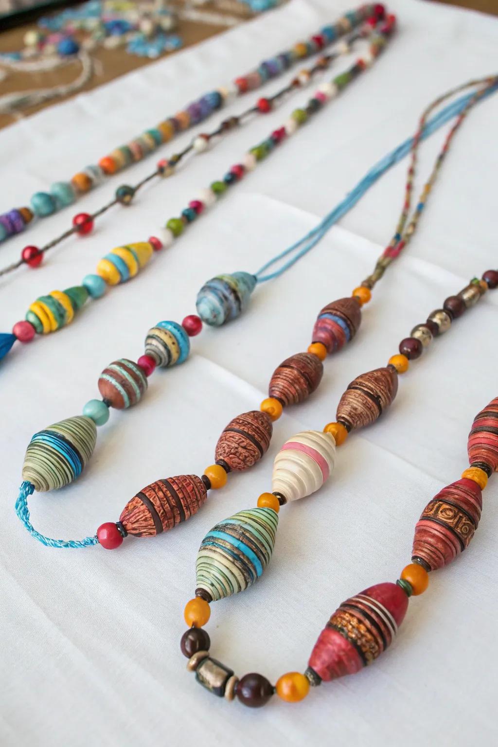 Transform old paper into beautiful beads with your preschoolers.