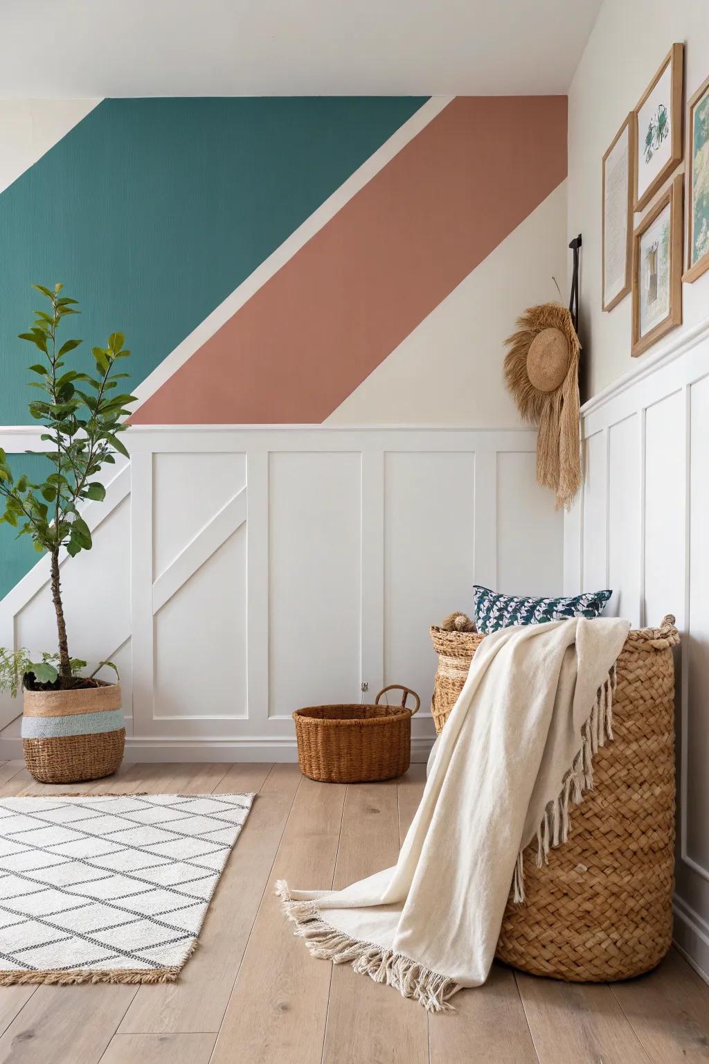 Transform your space with striking color blocking—where bold meets beautiful!