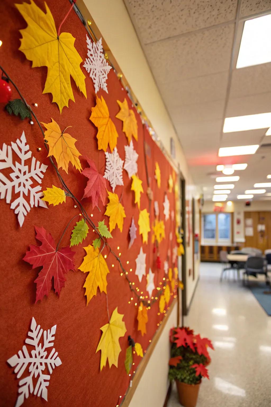 A dynamic bulletin board showcasing seasonal changes.