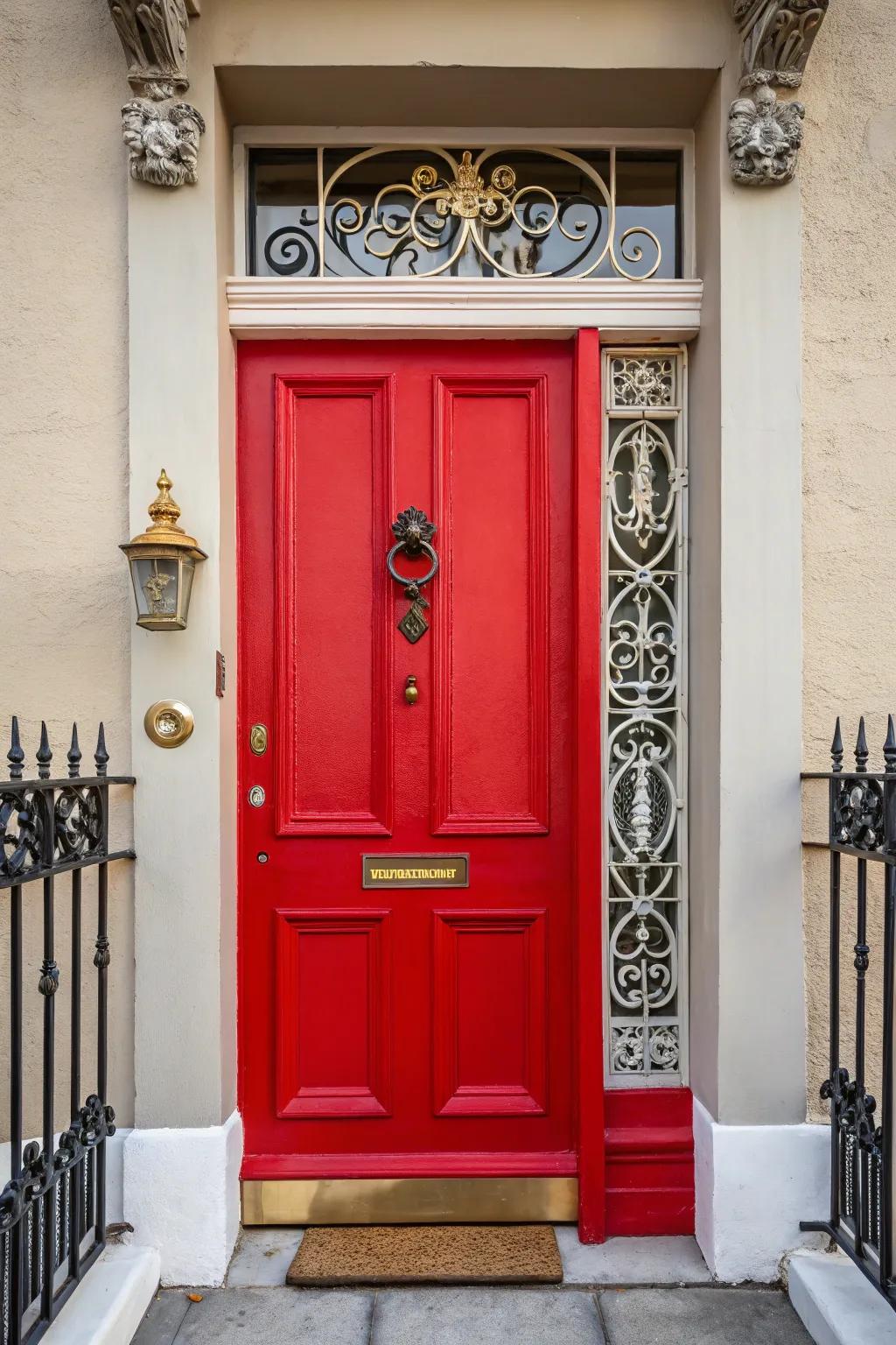 A statement door that sets the tone for the rest of the home.