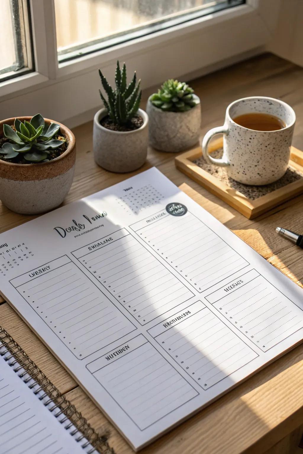 Organize your life with style: Discover the charm of printable planners for a perfectly balanced day.