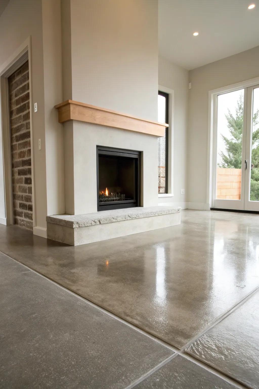 Concrete offers a durable and customizable flooring solution.