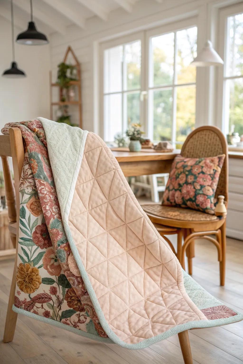 Double the style with a reversible fleece quilt—where Scandinavian simplicity meets boho charm!