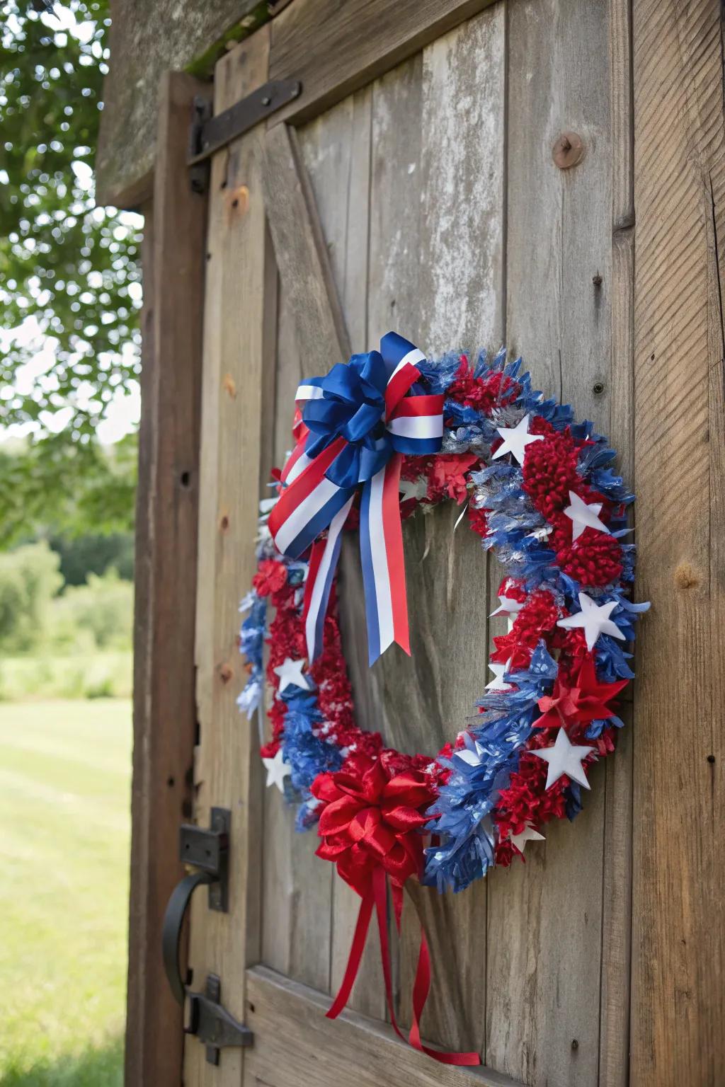 Welcome in style: A patriotic wreath for your front door