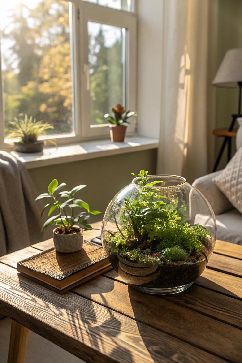 Create your own little garden with a DIY terrarium kit.