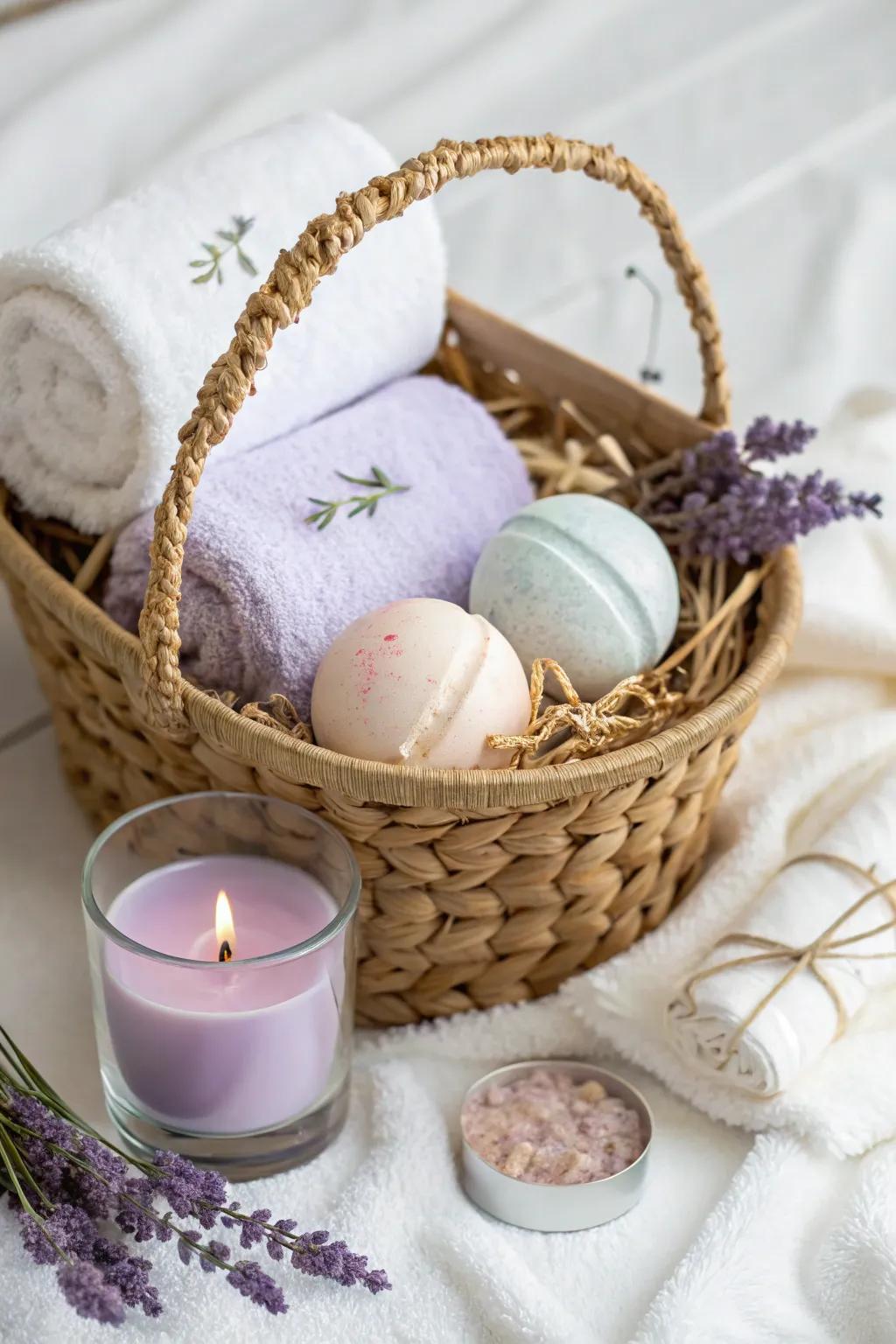 Transform any moment into a tranquil escape with this elegantly curated spa gift basket. Perfect for those who cherish simplicity and natural beauty.