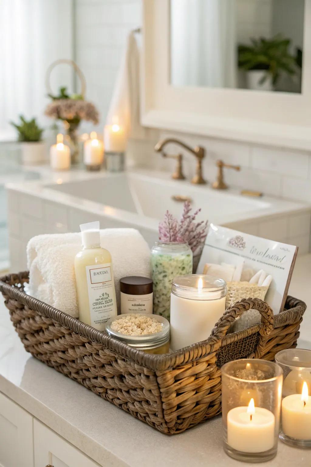 Bring the spa home with a soothing retreat basket.