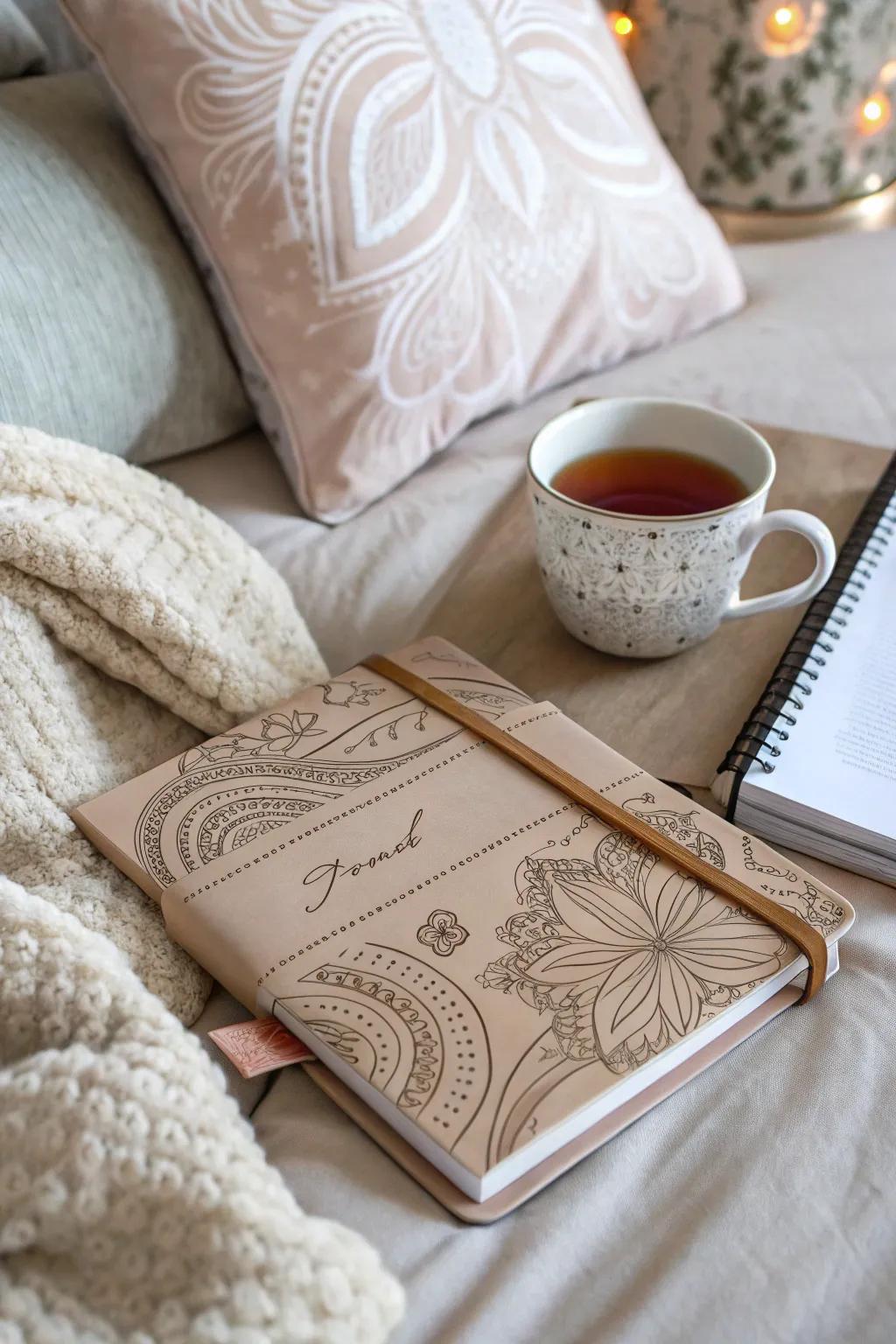 A personalized journal, perfect for capturing thoughts and dreams.