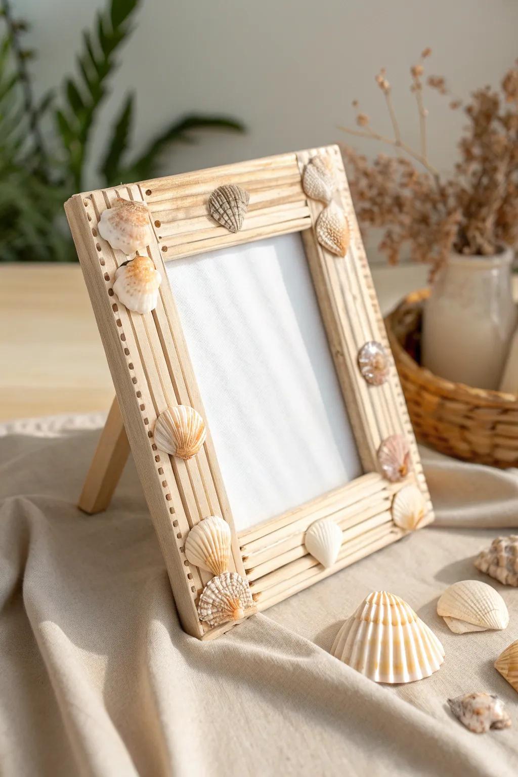 Capture memories with a touch of nature – handmade photo frames by little artists.