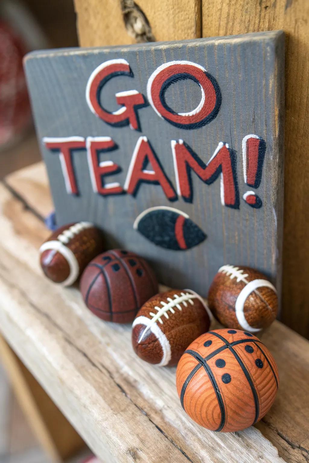 Elevate your team spirit with handcrafted charm and sporty flair!