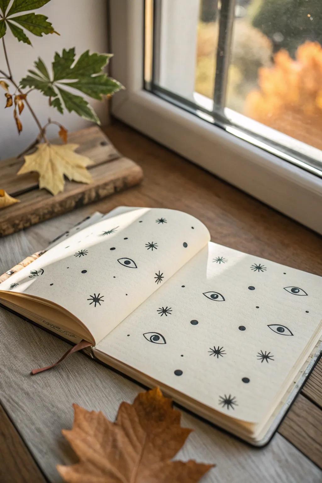 Add a playful surprise to your journal with a touch of whimsy. #HalloweenJunkJournal