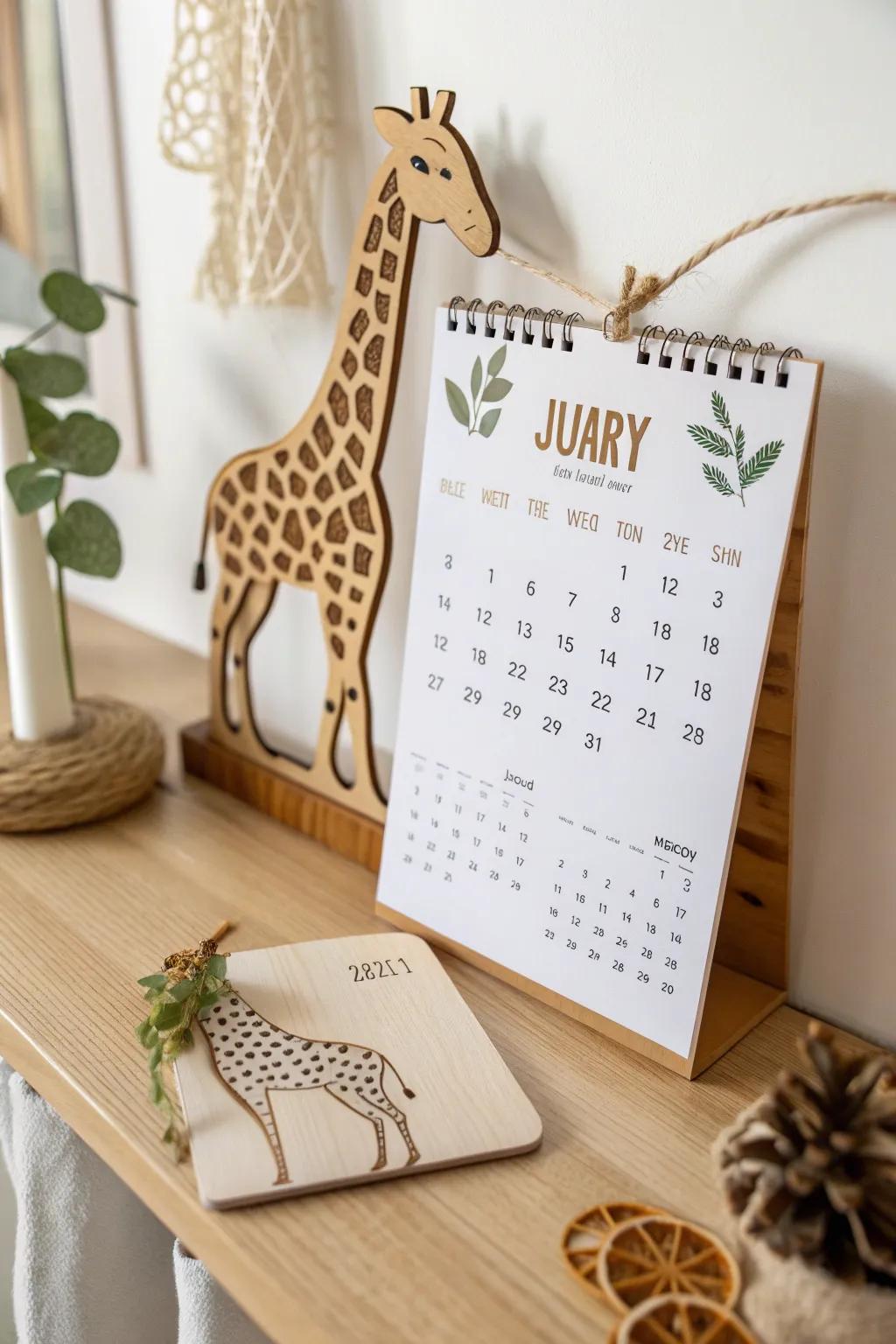 Explore the animal kingdom every month with this handmade kindergarten calendar. Perfect for little adventurers!