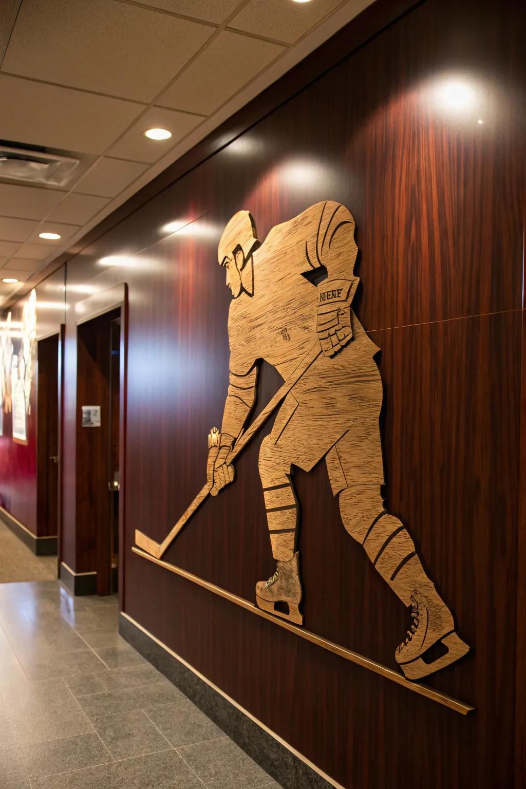 Capture the spirit of the game with handcrafted hockey art.