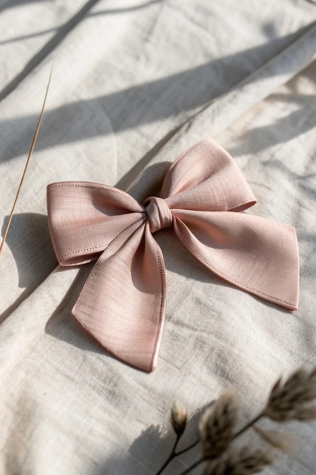 Embrace the art of simplicity with this charming double loop bow, perfect for adding a touch of elegance to any occasion.
