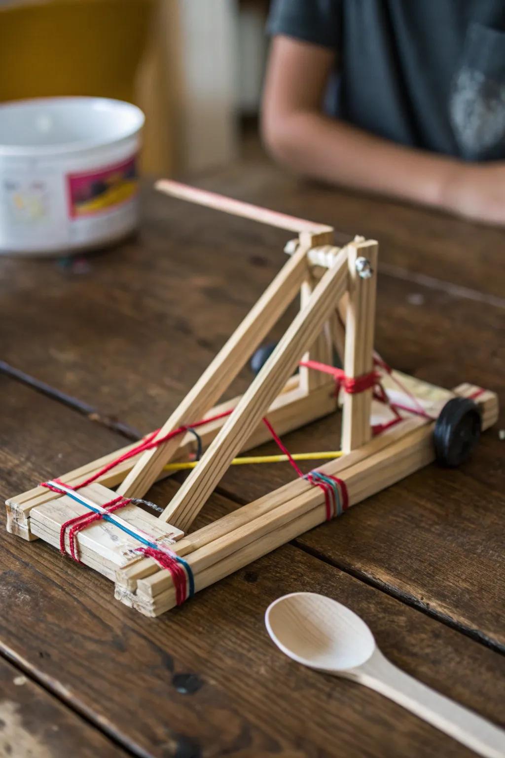 Unleash your creativity with a DIY popsicle stick catapult, perfect for school projects and fun experiments!