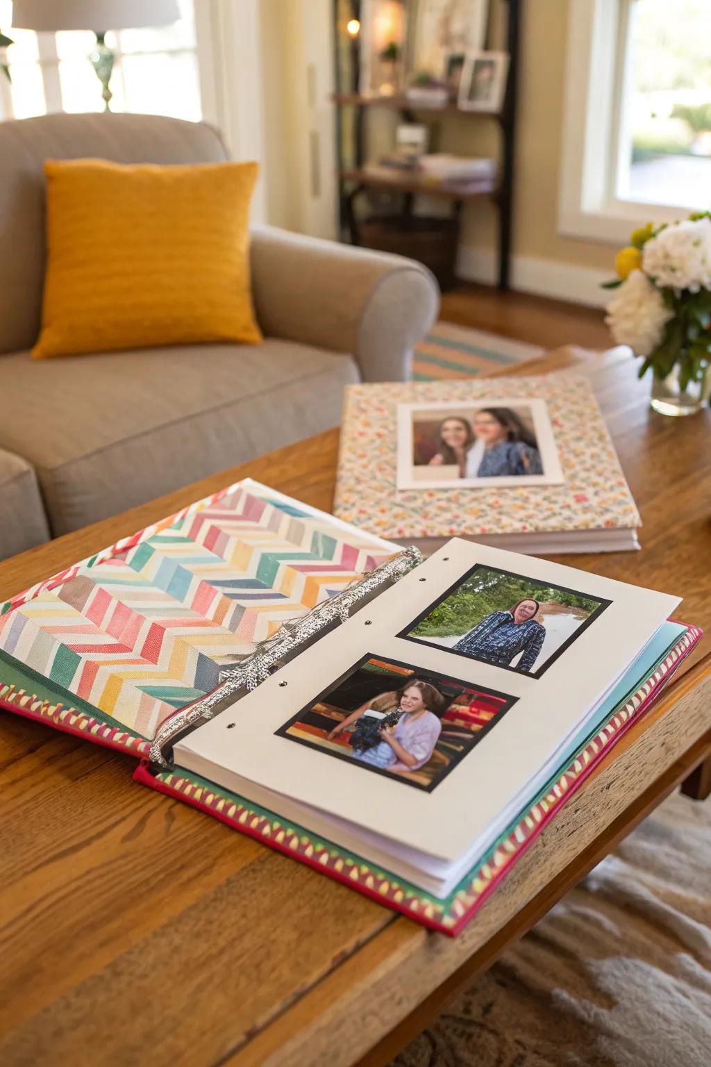 A custom photo album to preserve special memories.