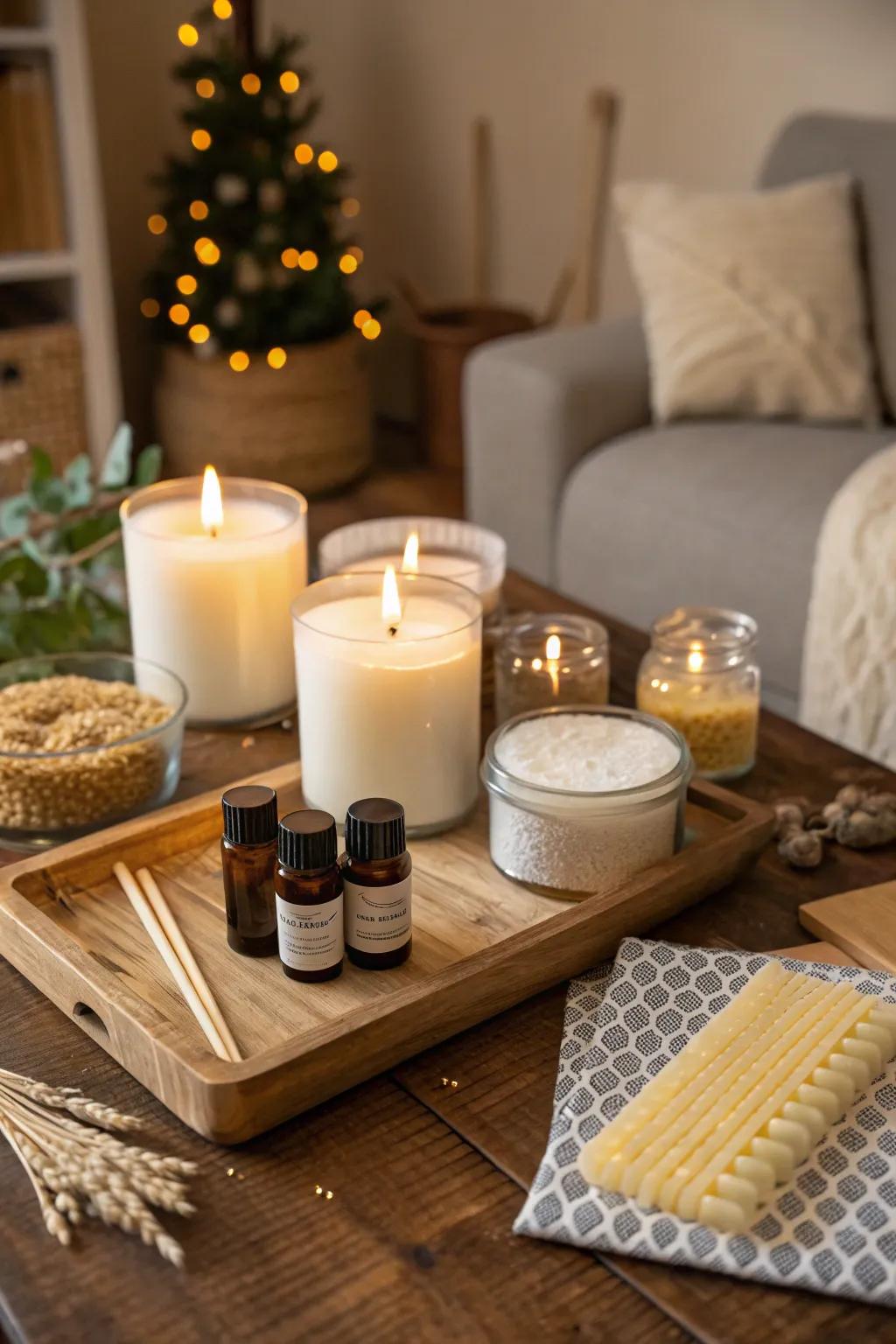 Create your own scented candles with this all-inclusive kit.