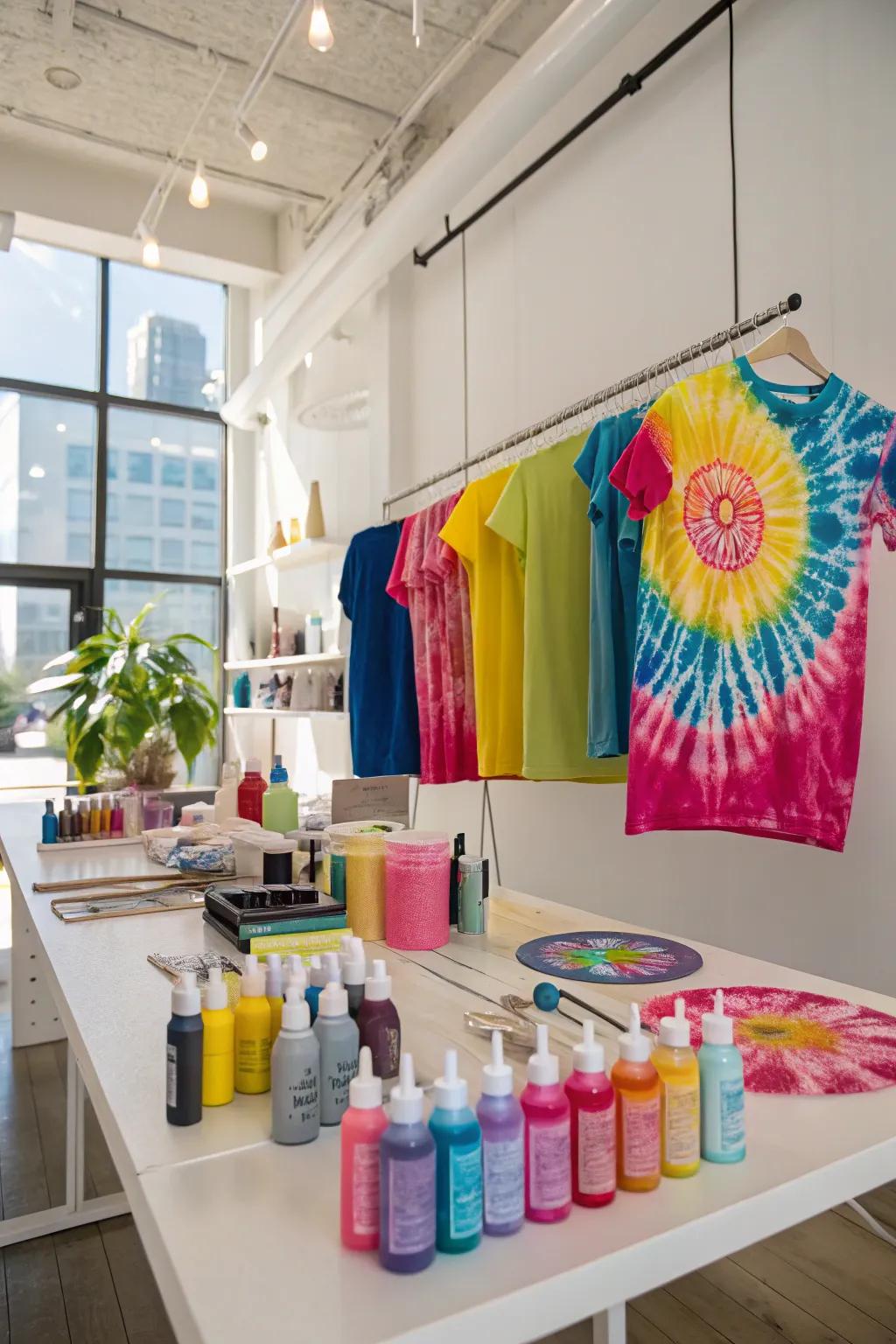 Create one-of-a-kind designs with a DIY tie-dye kit.