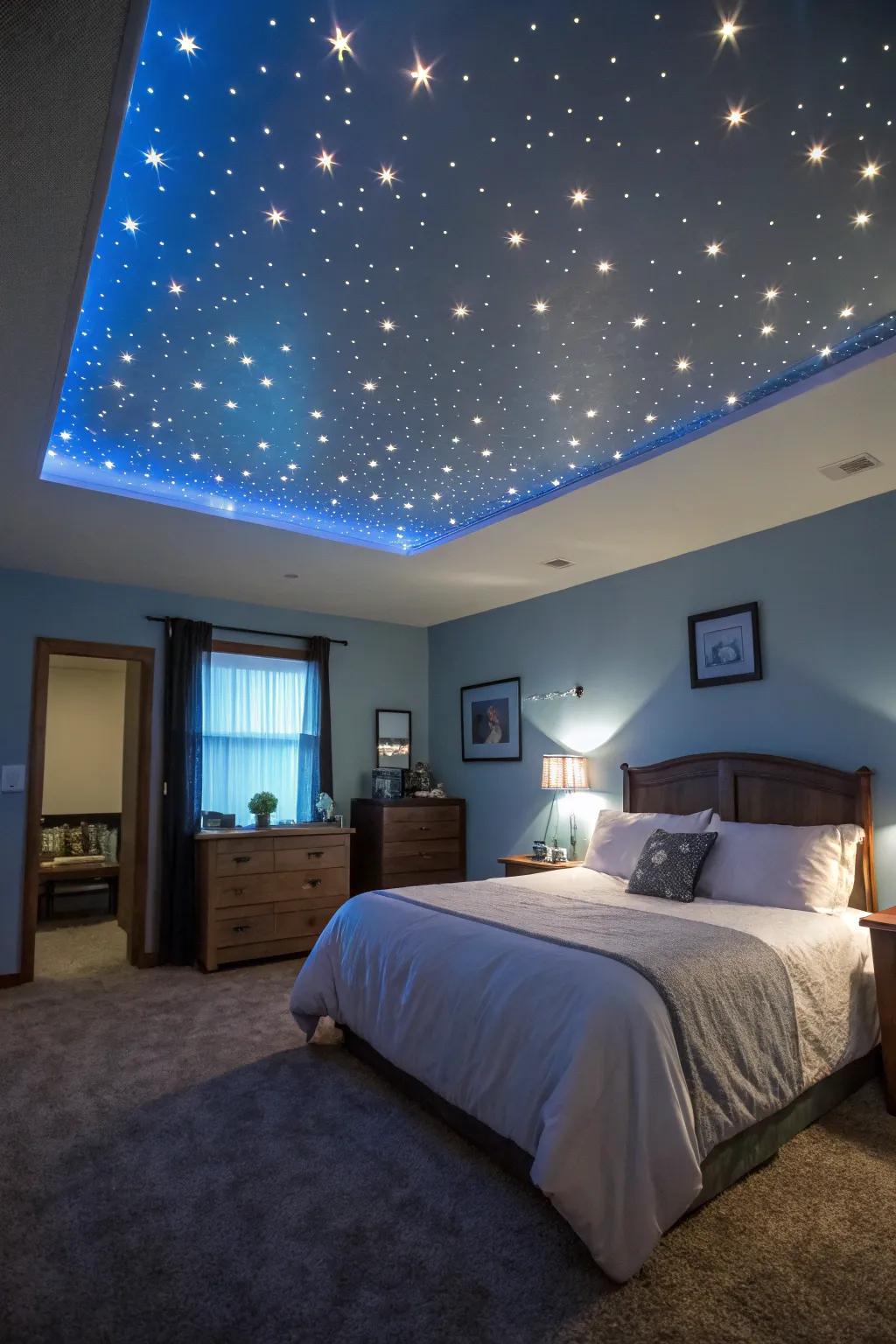 Bring the stars indoors with a twinkling LED ceiling.