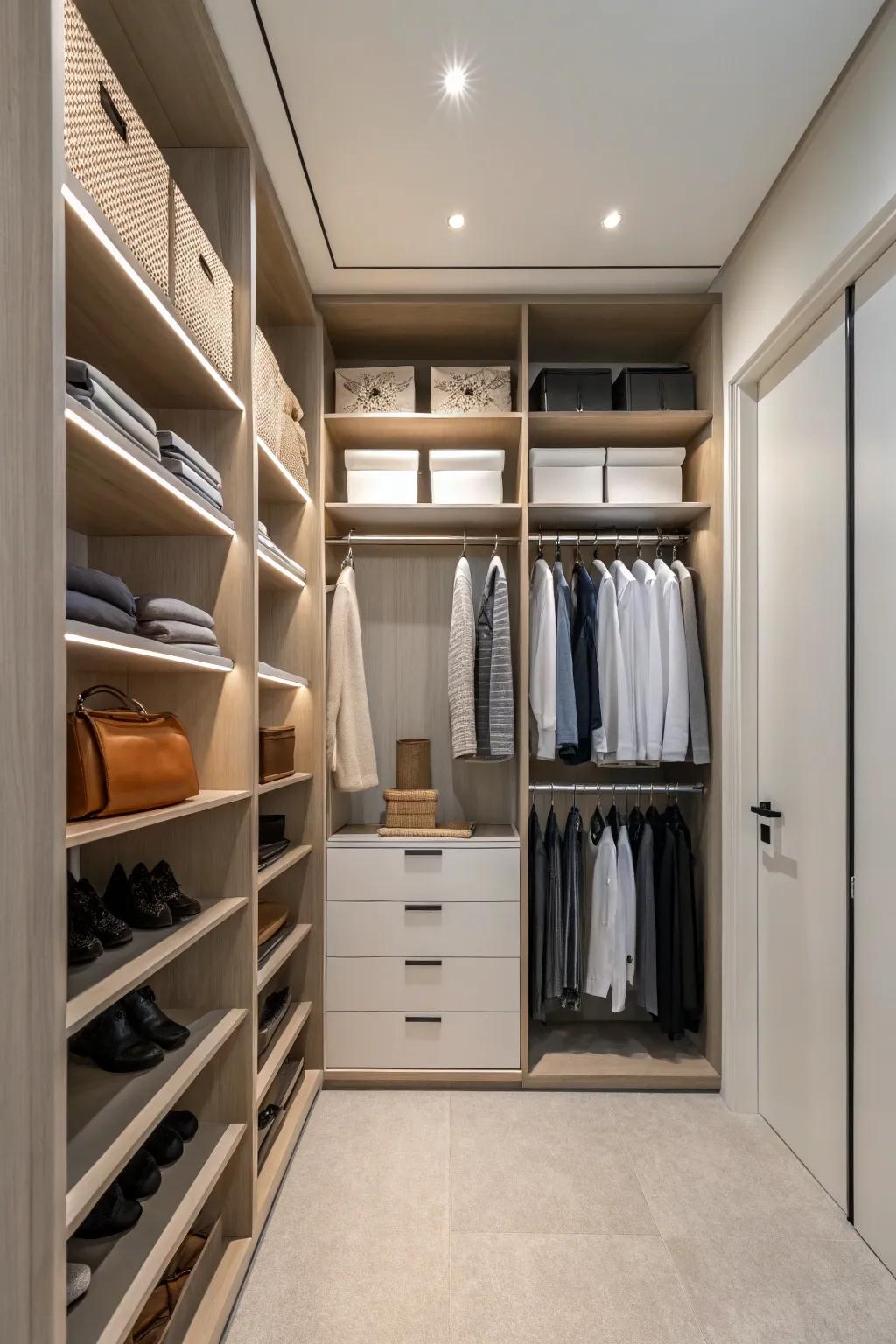 Maximize your space by utilizing vertical storage solutions.