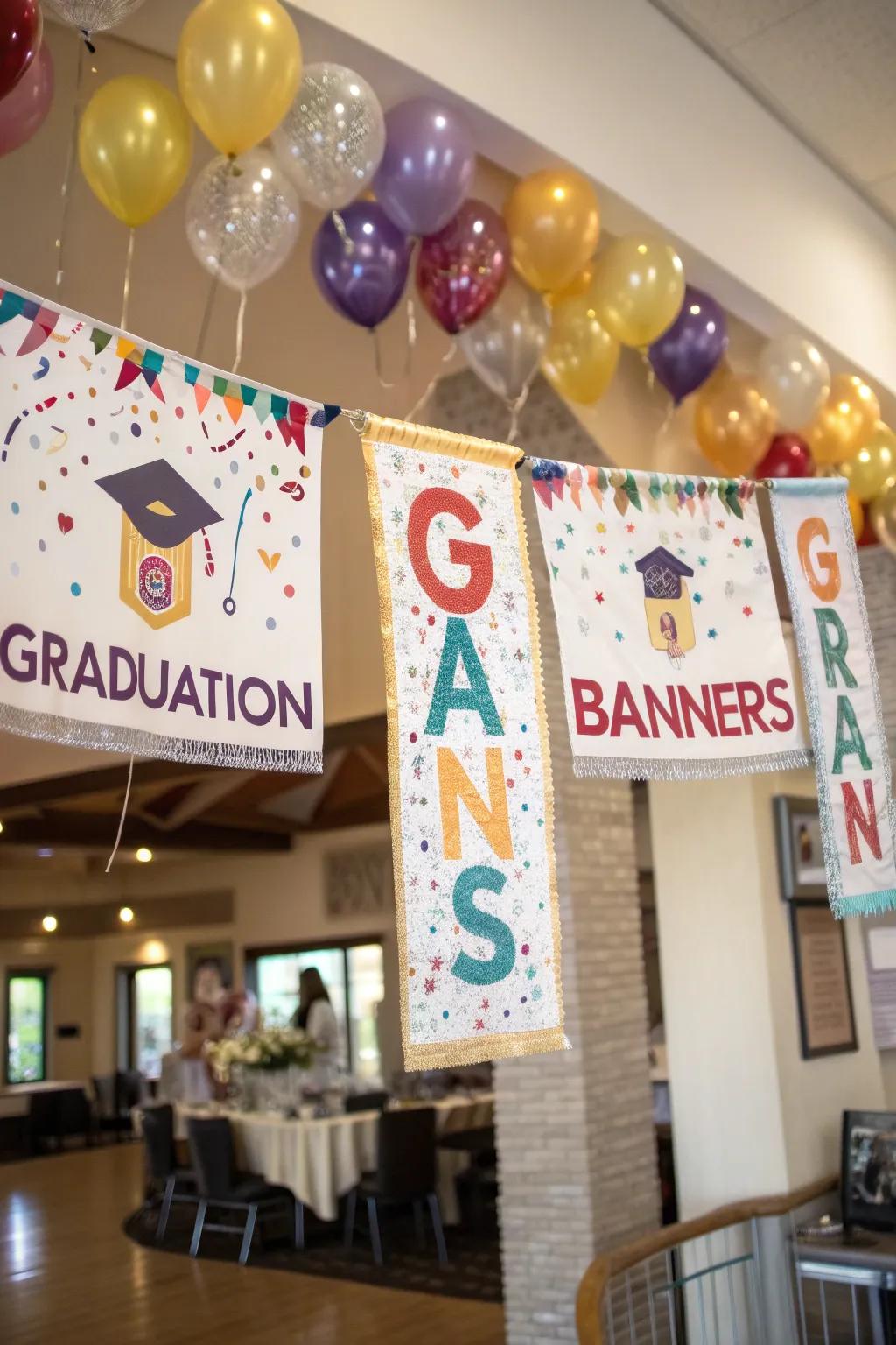 Personalize your party with colorful custom banners.