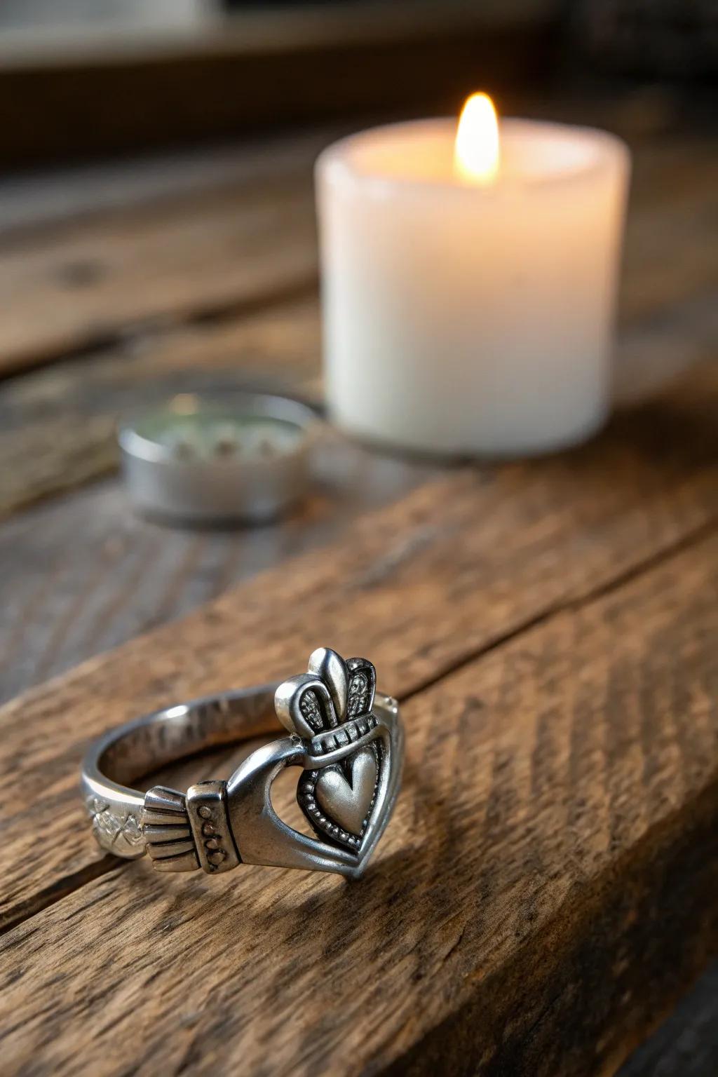 Claddagh rings beautifully symbolize love, loyalty, and friendship.