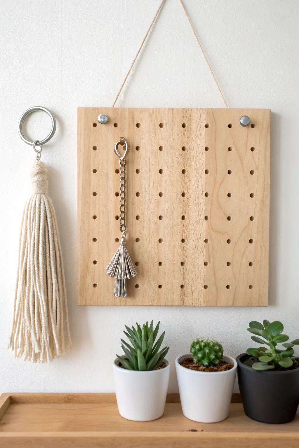 Elevate your space with pegboard perfection—where simplicity meets style!