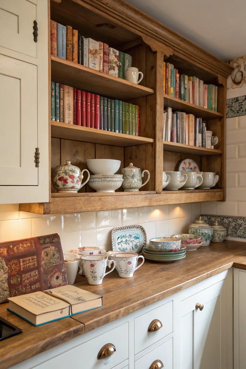 Open shelves bring both style and function to your kitchen.