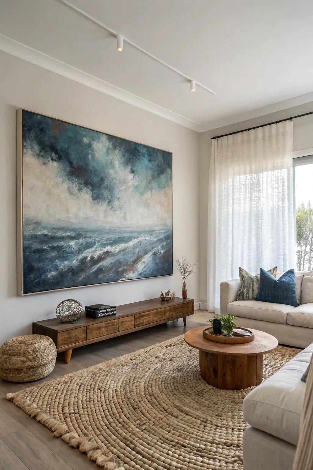 Transform your space with a statement piece: Embrace the beauty of oversized art.