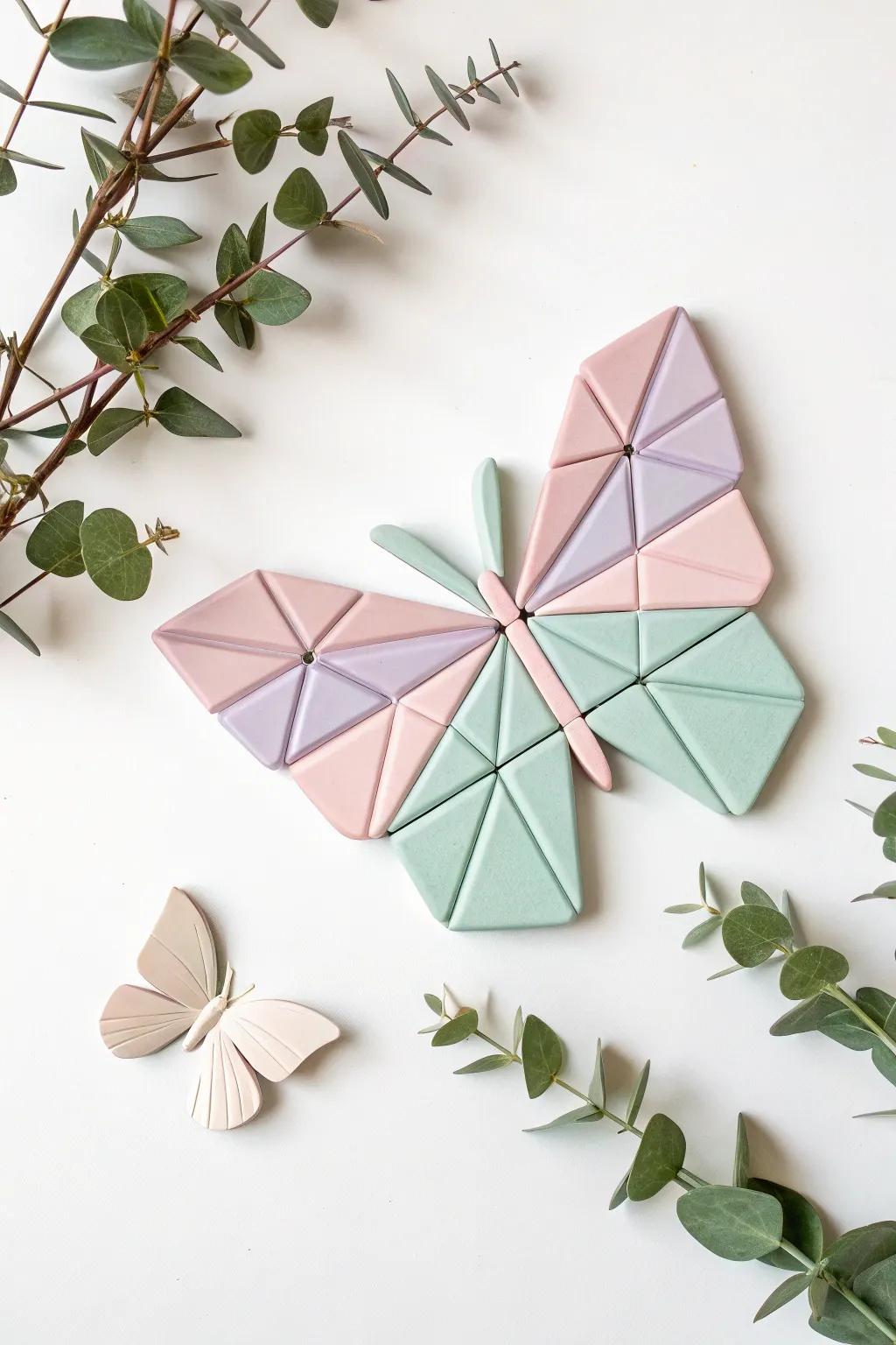 Transform your space with the magic of magnetic tiles - create your own charming butterfly!