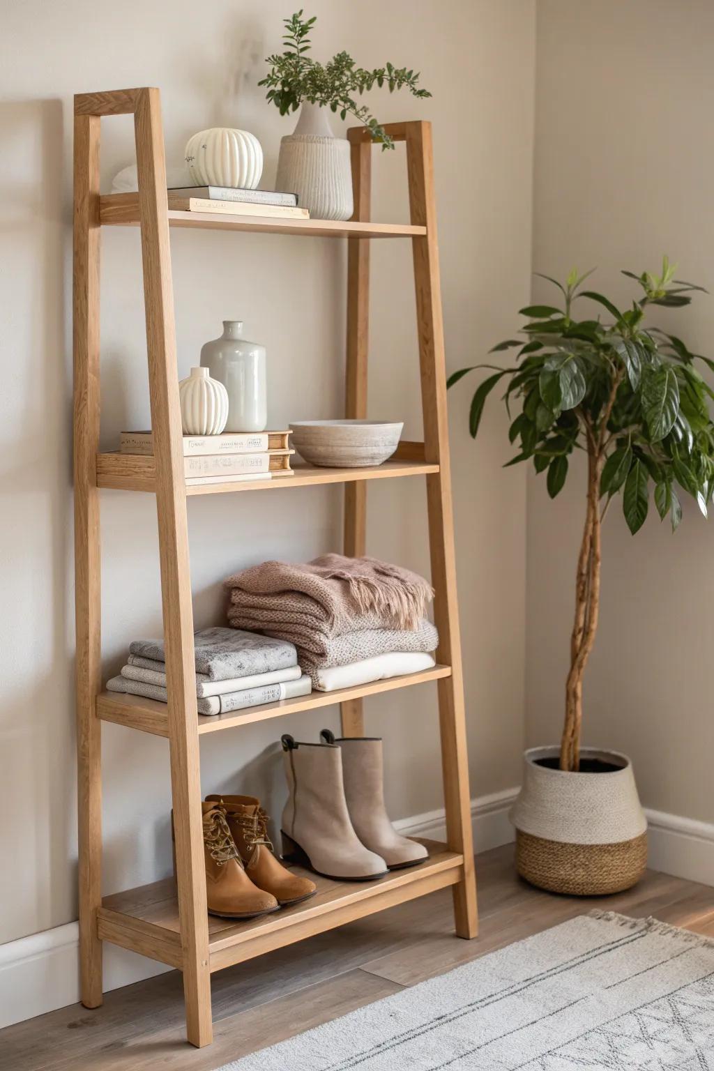 Transform your space into a stylish sanctuary with minimalist shelving that marries function and beauty. #ShelvingSanctuary #ScandiBoho