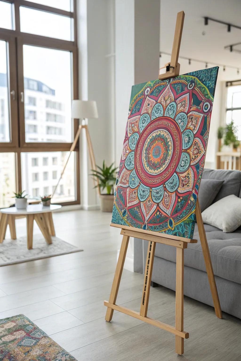 Canvas mandalas make for stunning wall art.