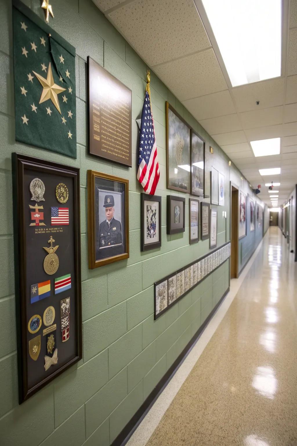 Military-themed wall art adds character and pride to any home.