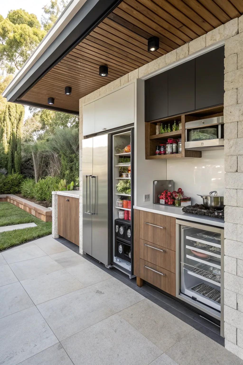 A dry storage pantry protects your items from the elements.