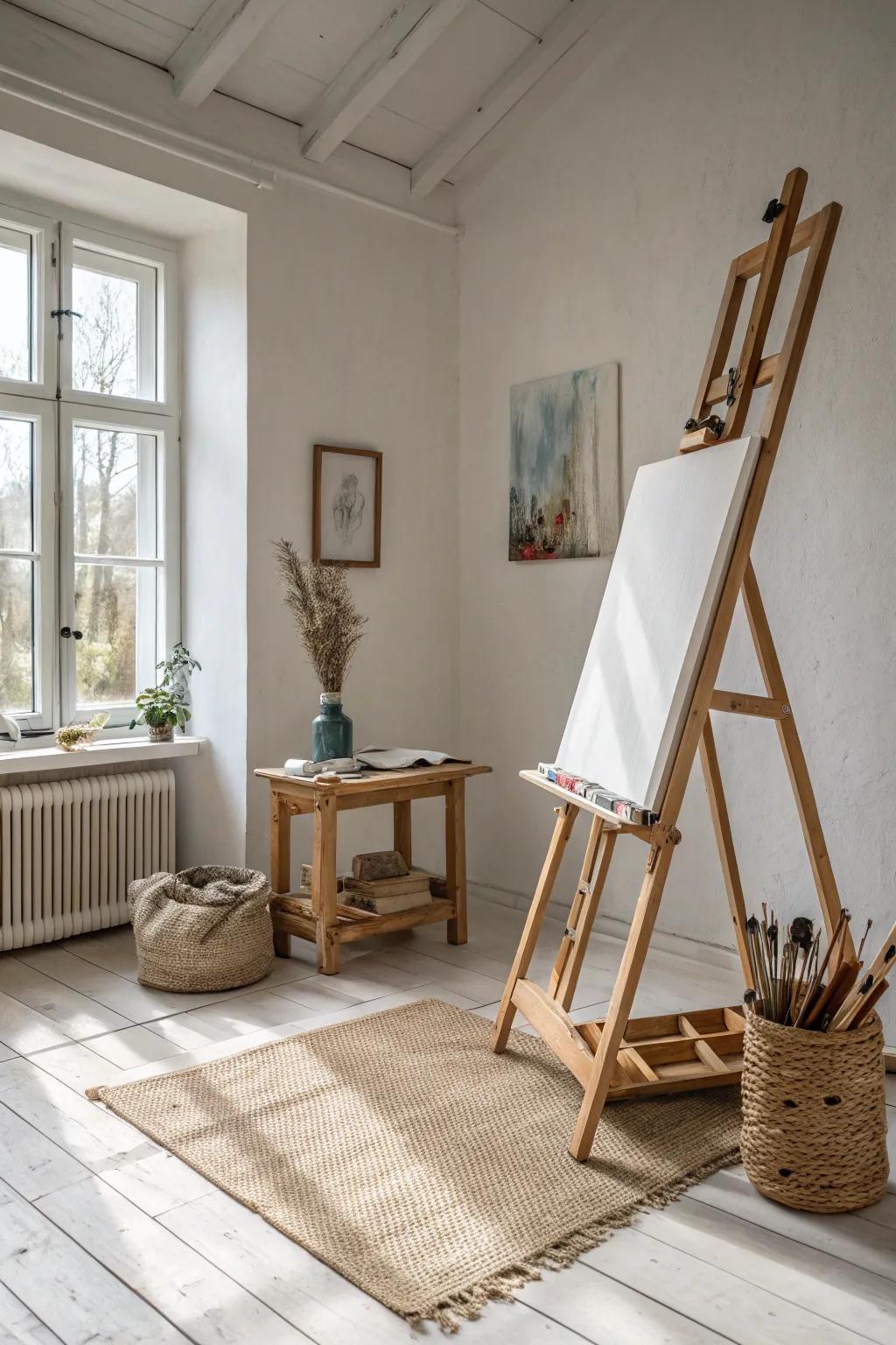 Embrace the beauty of simplicity in your creative space.