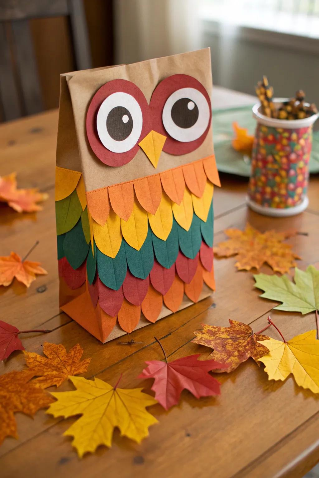 The wise owl puppet is perfect for night-time stories.