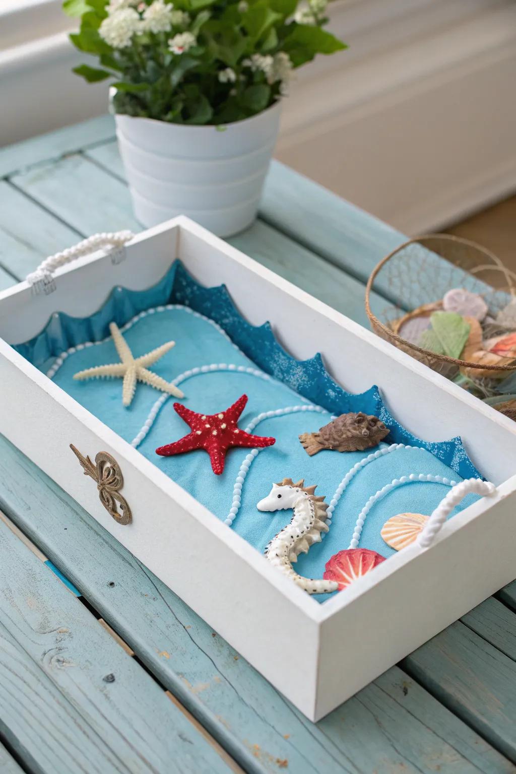 Dive into creativity with this enchanting 'Under the Sea' shoebox float, where simplicity meets the ocean's magic!